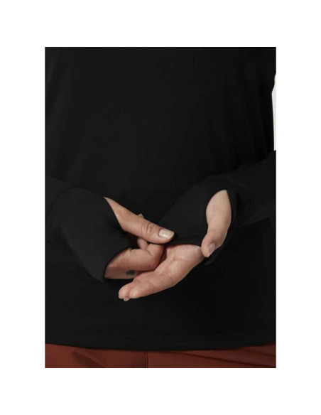 Jopica s kapuco Helly Hansen W LIFA TECH LITE 1/2 ZIP Black