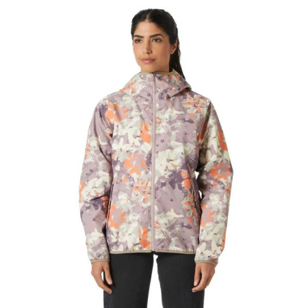 Bunda Helly Hansen W GRAPHIC RAIN JACKET Purple Clay