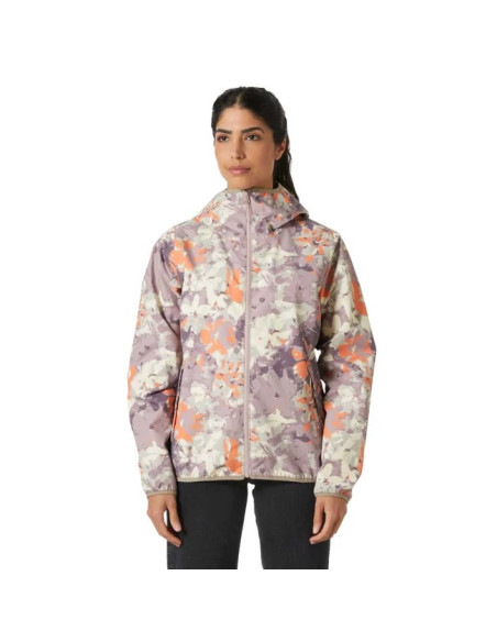 Kabát Helly Hansen W GRAPHIC RAIN JACKET Purple Clay