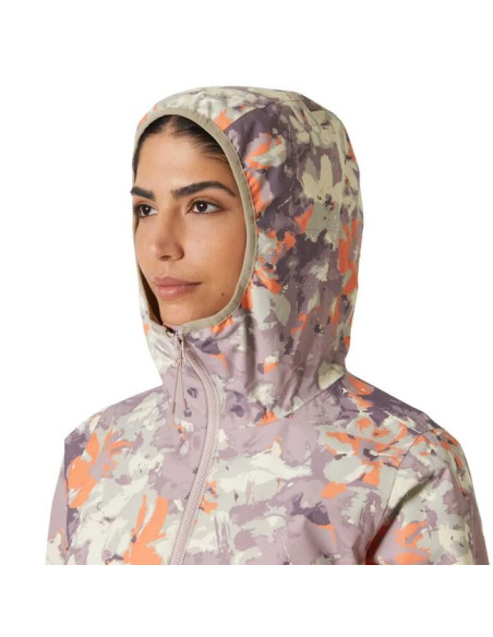 Takki Helly Hansen W GRAPHIC RAIN JACKET Purple Clay