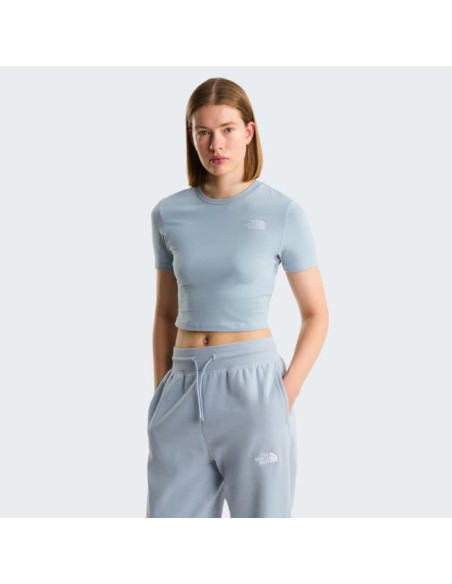 The North Face W ESSENTIAL CROPPED SLIM SS TE Frost Gre