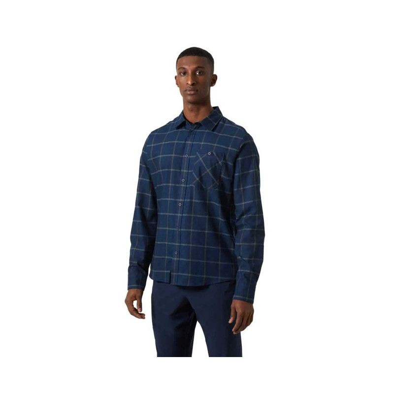 Overhemd Helly Hansen AKER FLANNEL LS SHIRT Ocean Sierra Plaid