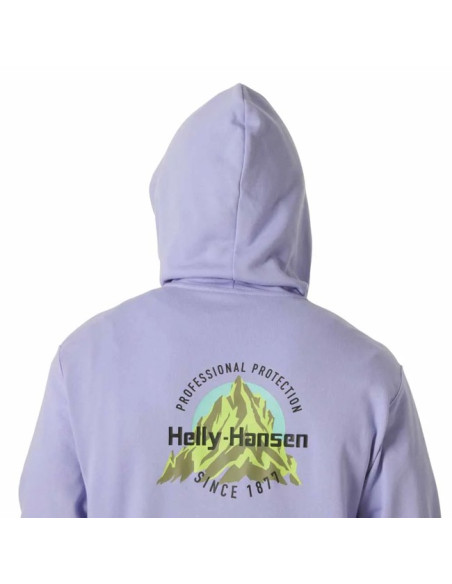 College Helly Hansen CORE GRAPHIC HOODIE Bright Lavende