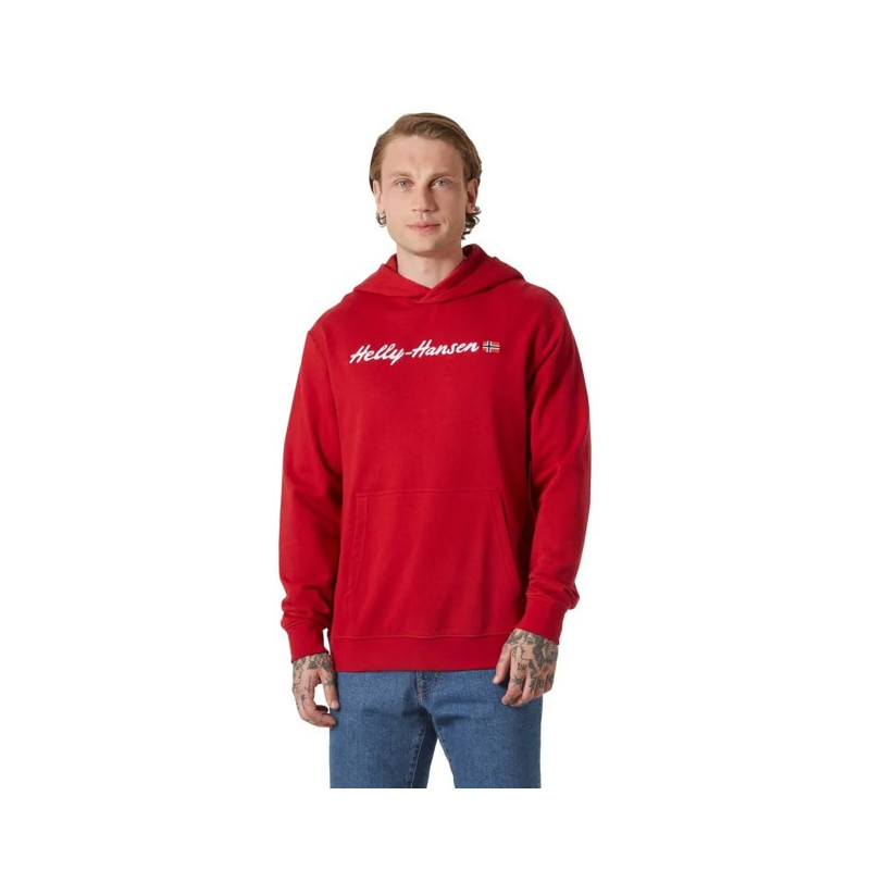 Pulóver Helly Hansen CORE GRAPHIC SWEAT HOODIE Red