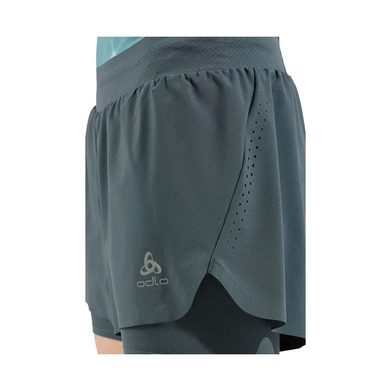 Kalhoty Odlo 2-IN-1 ZEROW 3 IN Dark Slate