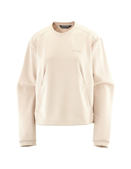 Bluza Salomon MOTOMESH CREWNECK W Silver Cloud/