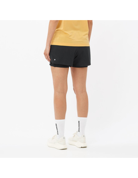 Nohavice Salomon SHKOUT CORE 2IN1 SHTS 4 W Deep Black/