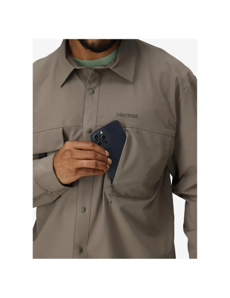 Klänning Skjorta Marmot AIREXCHANGE SOLARSHIELD OVERSHIRT Clayst