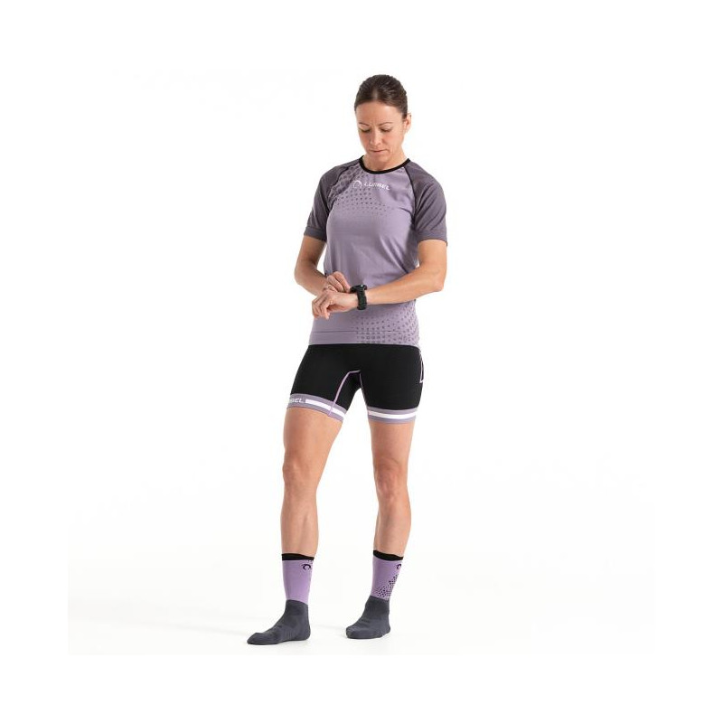 Housut Lurbel SPIRIT FLUX SHORTS W Negro/Lavanda
