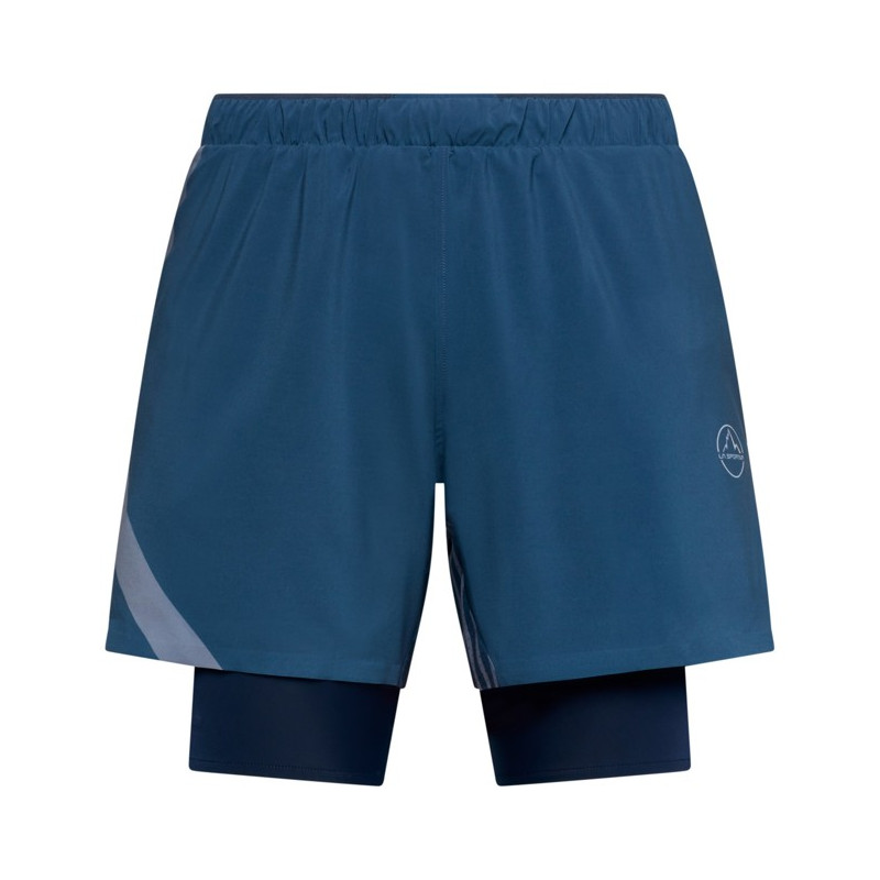 Housut La Sportiva FLOW 5" SHORT M Night Sky/Chalk