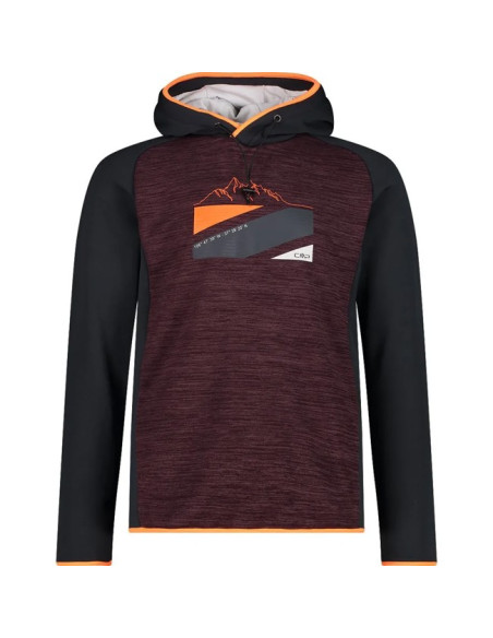 Bluza Cmp SWEAT FIX HOOD BURGUNDY MEL.