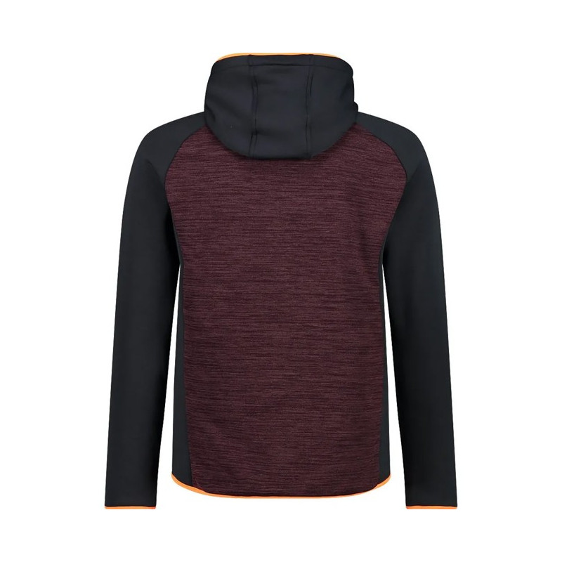 Pulóver Cmp SWEAT FIX HOOD BURGUNDY MEL.