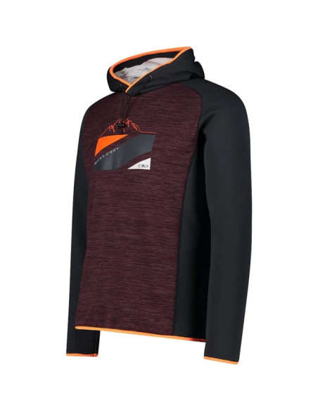 College Cmp SWEAT FIX HOOD BURGUNDY MEL.