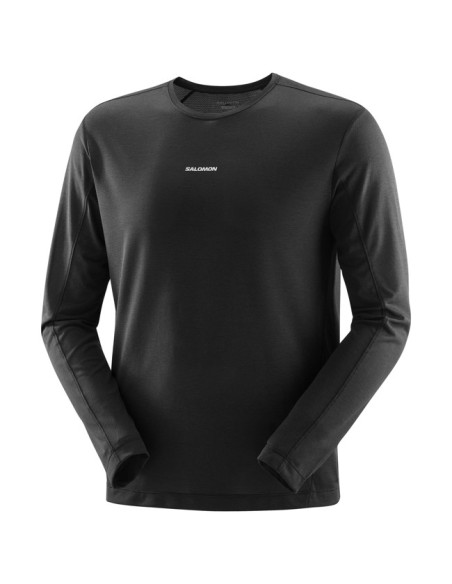 T-paita Salomon SHKOUT CORE LS TEE M Deep Black/