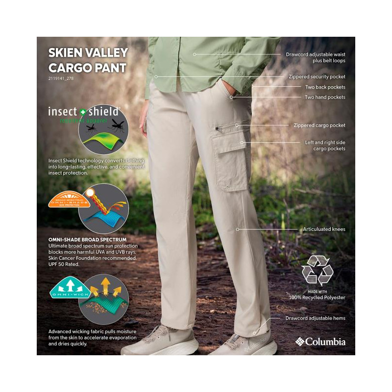 Columbia SKIEN VALLEY CARGO PANT Dark Stone