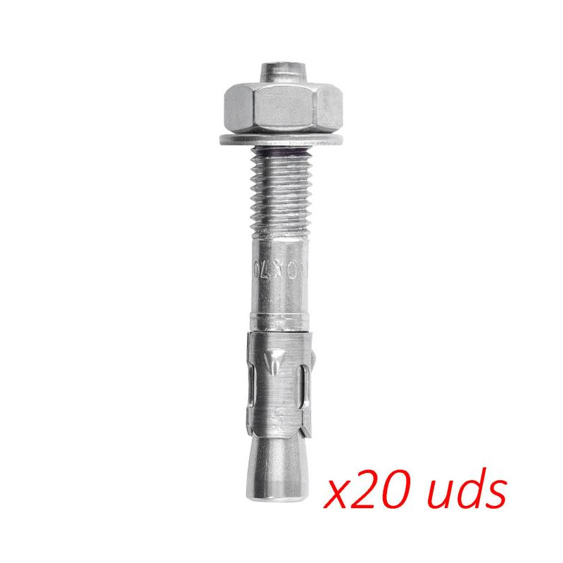 Pack Fixe Parabolt 316L M10x70mm (20 uds)