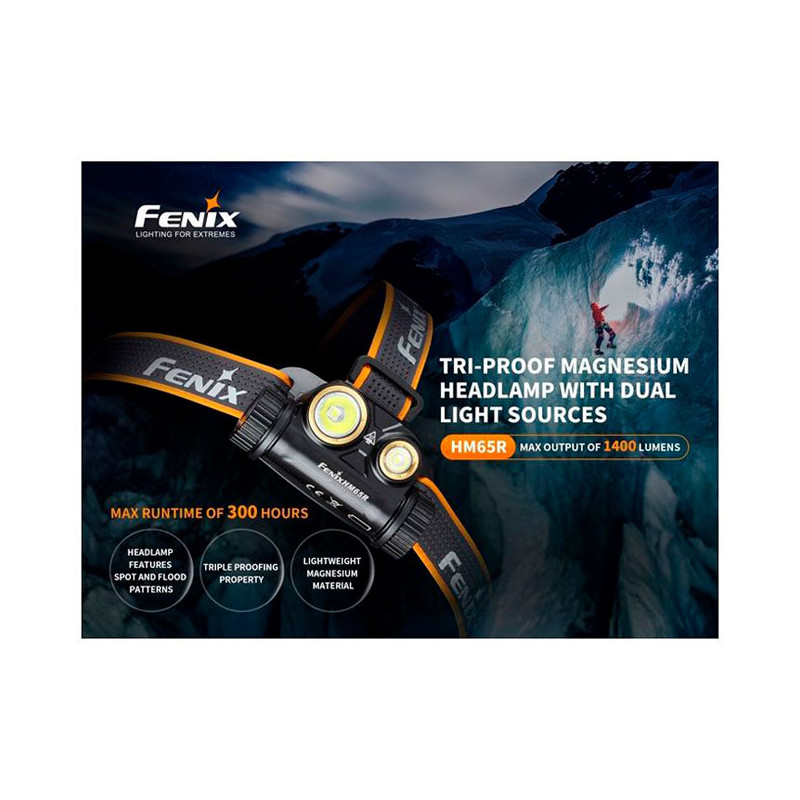 Prožektorius ant galvos Fenix HM65R 1400