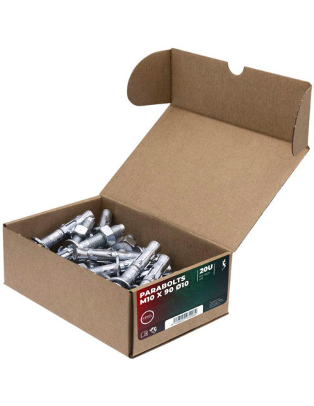 Fixe Caja parabolts M10x90mm 20 unidades