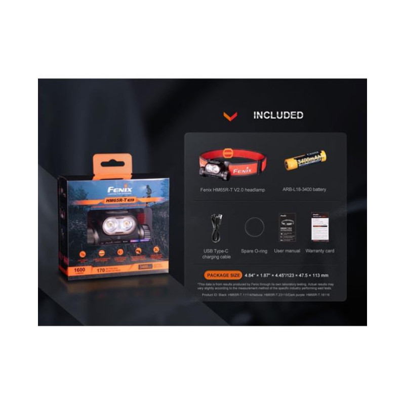 Frontal Fenix HM65R-T V2.0 1.600 lm