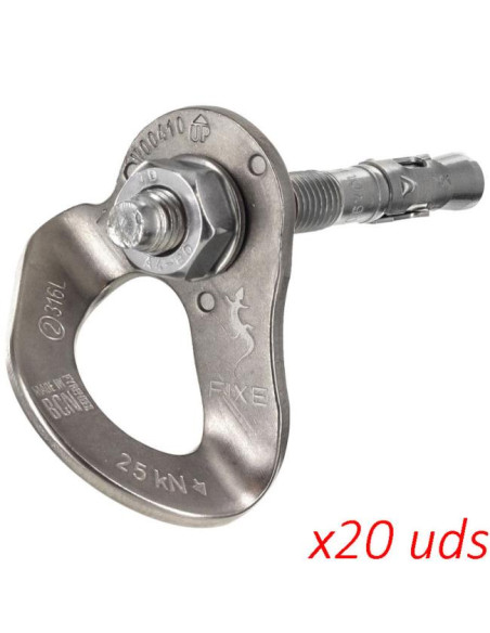 Fixe Fixe 1 316L M10+bolt 316L M10x90mm: 20un