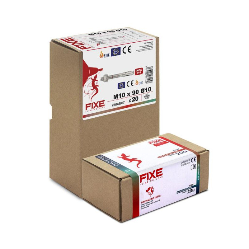 Fixe Fixe 1 316L M10+bolt 316L M10x90mm: 20un