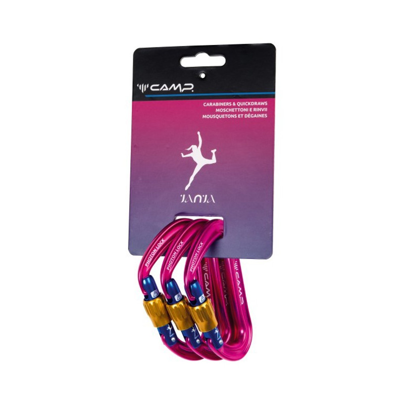 Moschettone Camp PHOTON LOCK JANJA 3 PACK