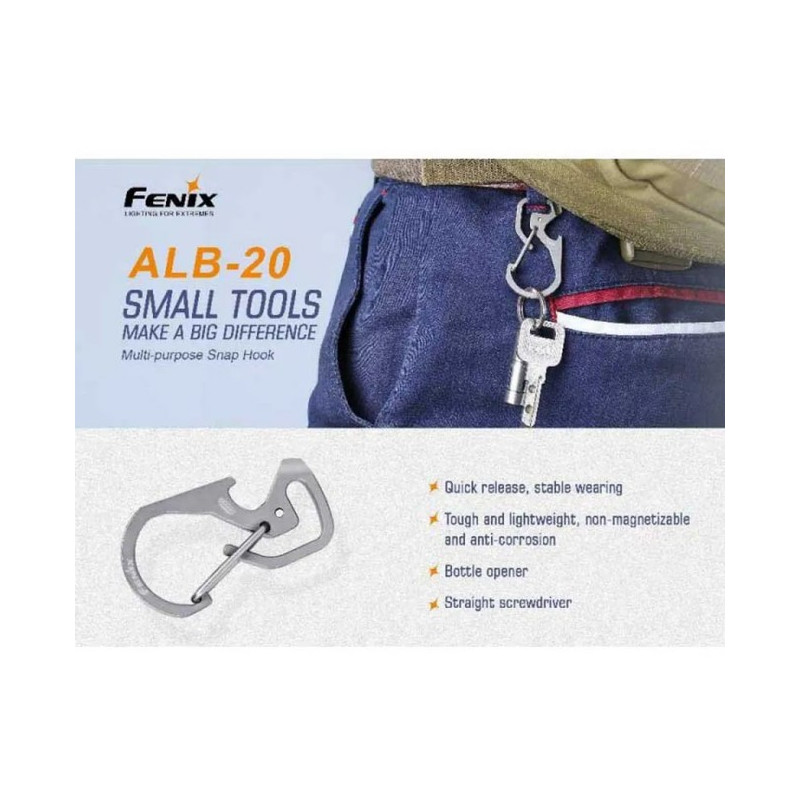 Karabijnhaak Fenix ALB-20 Gris