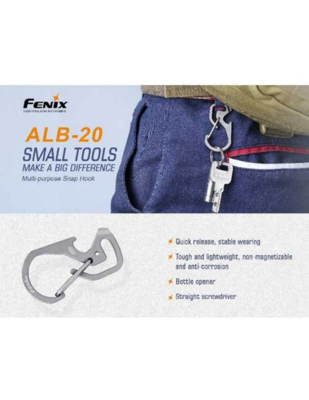 Karabijnhaak Fenix ALB-20 Gris