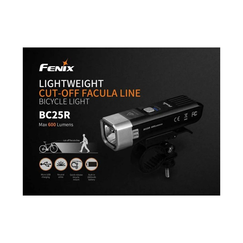 Hoofdlamp Fenix BC25R 600 lm