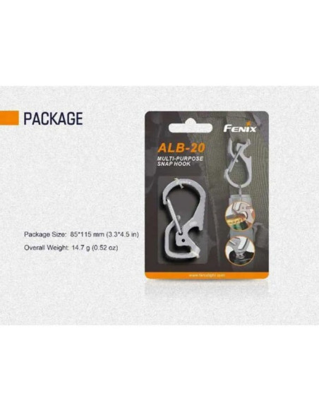 Alpinistinis karabinas Fenix ALB-20 Gris