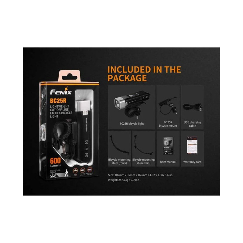 Pandelampe Fenix BC25R 600 lm