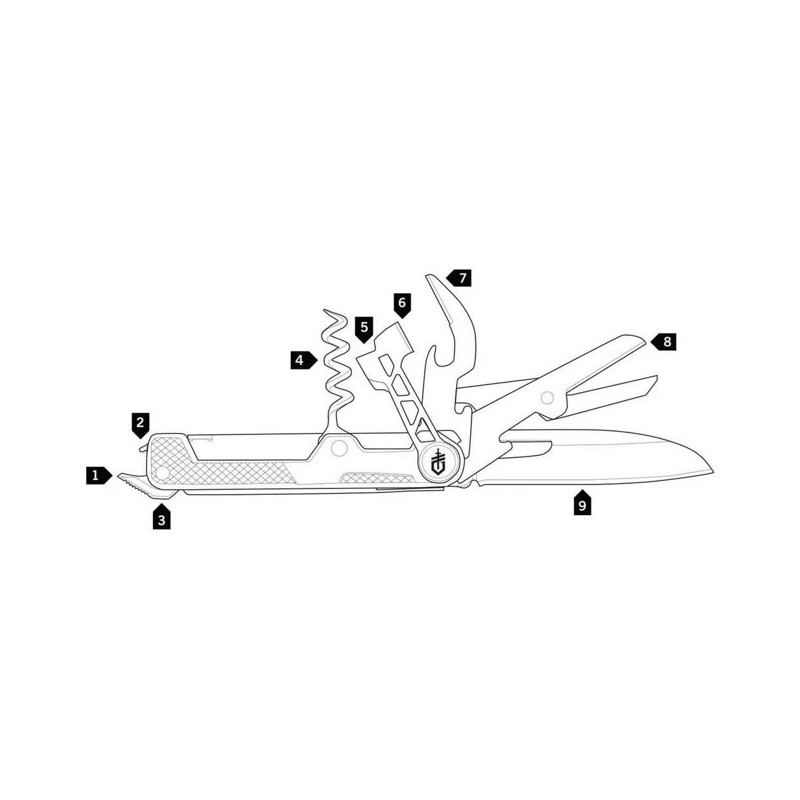 Köysiveitsi Gerber ARMBAR CORK ONYX