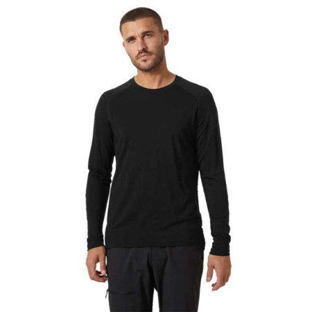 Póló Helly Hansen DURAWOOL CREW LS Black