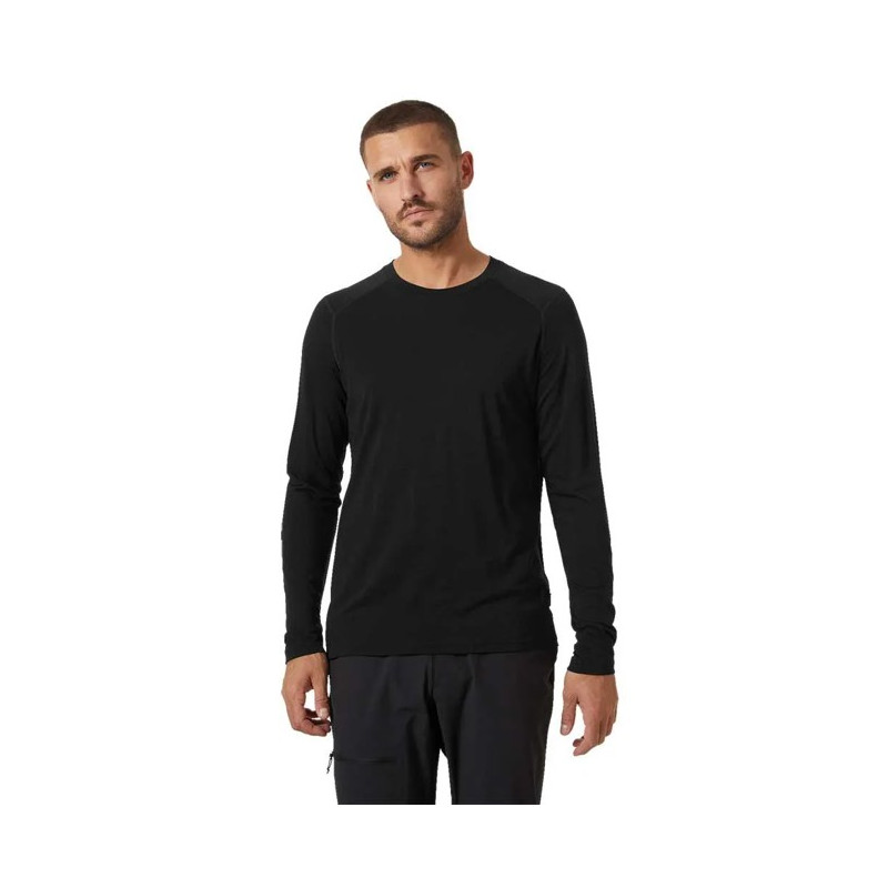 T-Shirt Helly Hansen DURAWOOL CREW LS Black