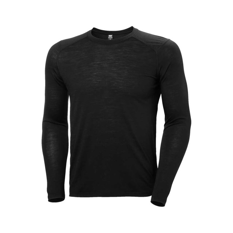Camiseta Helly Hansen DURAWOOL CREW LS Black