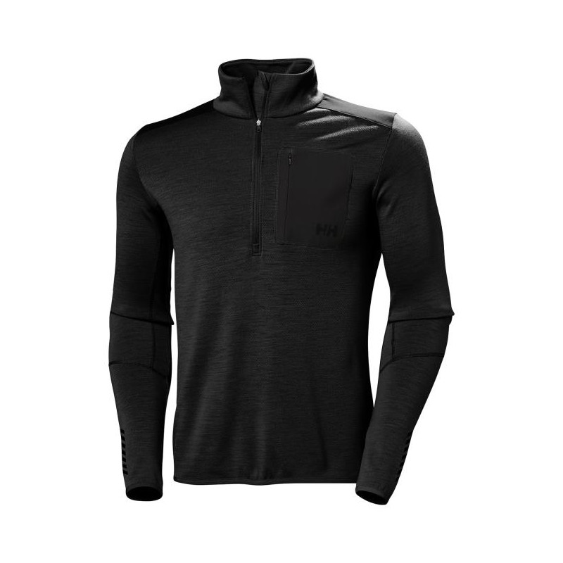 Mikina Helly Hansen LIFA MERINO MIDLAYER 1/2 ZIP Black