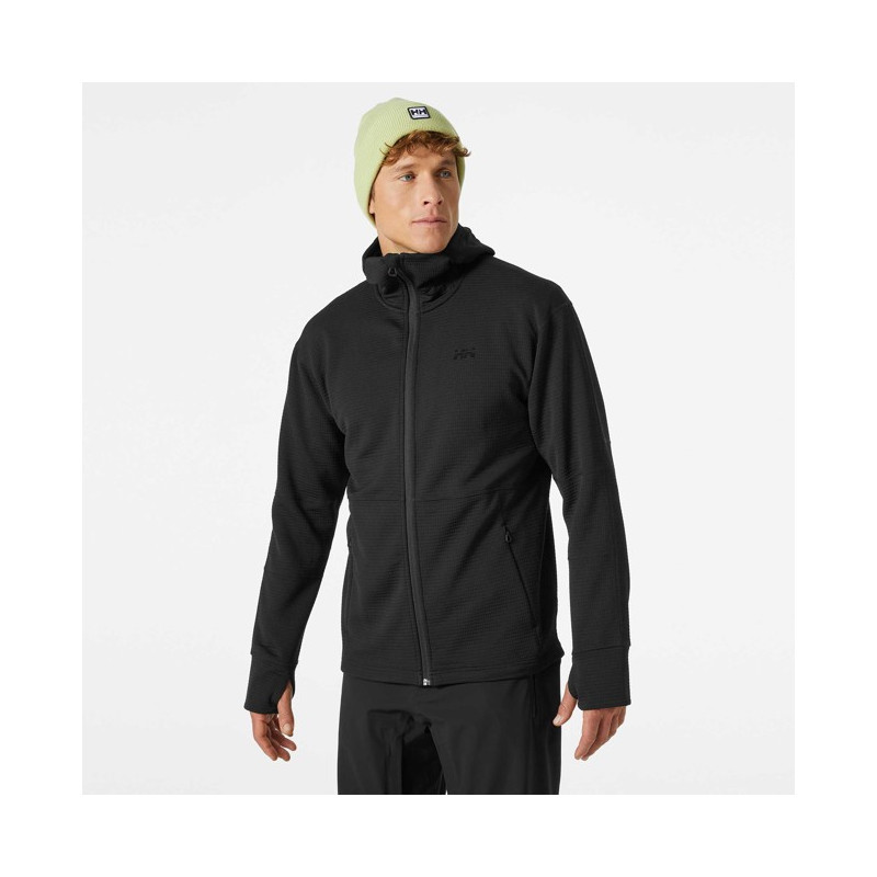 Jopica s kapuco Helly Hansen EVOLVED AIR HOODED MIDLAYER Black