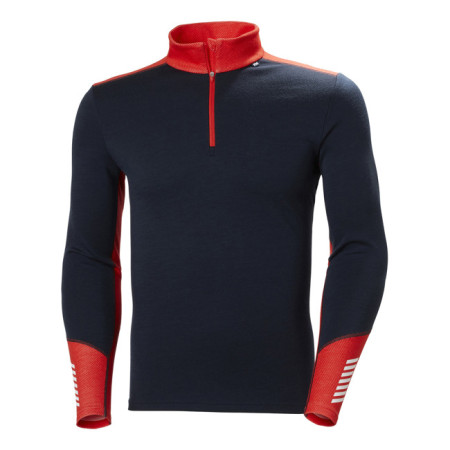 Tričko Helly Hansen MERINO MIDWEIGHT 1/2 ZIP Navy