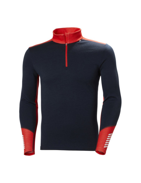 Camiseta Helly Hansen MERINO MIDWEIGHT 1/2 ZIP Navy