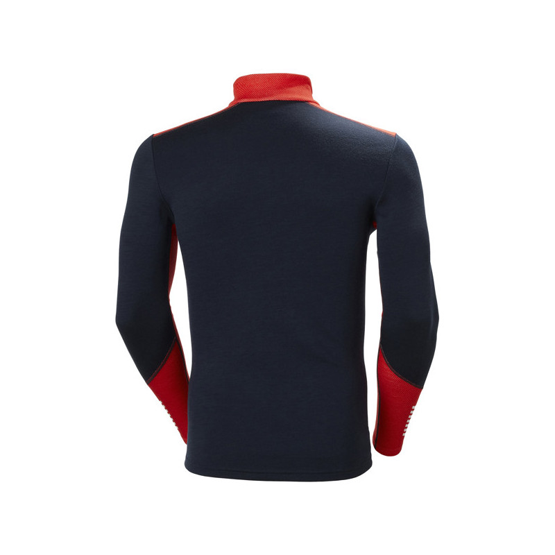 Tričko Helly Hansen MERINO MIDWEIGHT 1/2 ZIP Navy