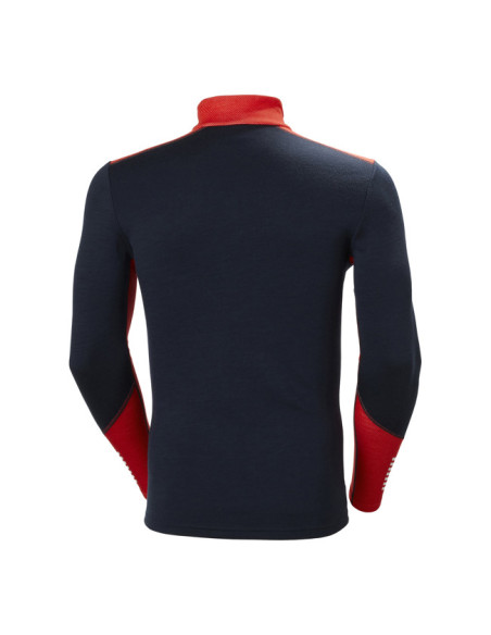 Tričko Helly Hansen MERINO MIDWEIGHT 1/2 ZIP Navy