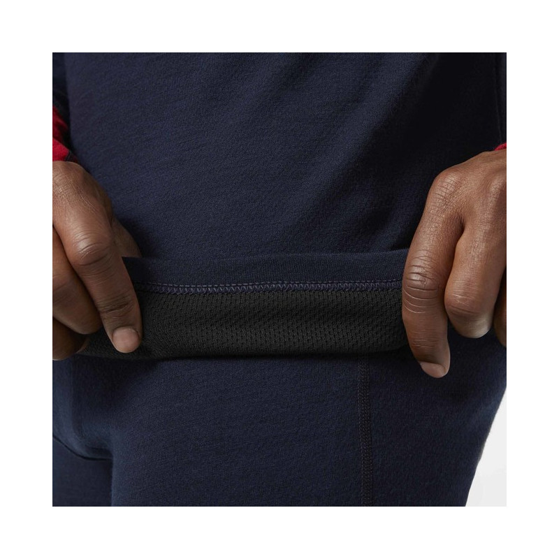 Maglietta Helly Hansen MERINO MIDWEIGHT 1/2 ZIP Navy