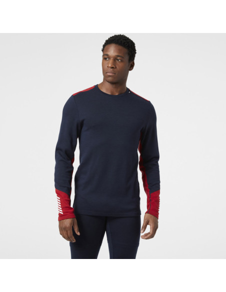 Póló Helly Hansen LIFA MERINO MIDWEIGHT CREW Navy