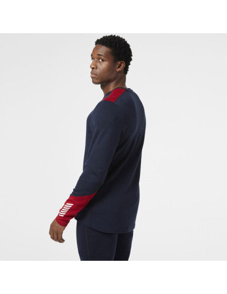 Póló Helly Hansen LIFA MERINO MIDWEIGHT CREW Navy