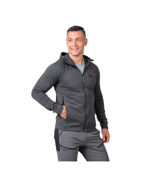 Fliskakna Hannah ETHAN HOODY ANTHRACITE MEL