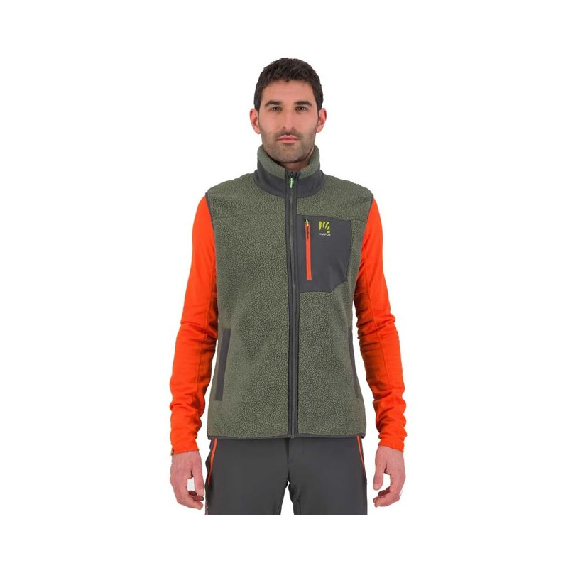 Gilè Karpos 80'S VEST Thyme/Black Sand