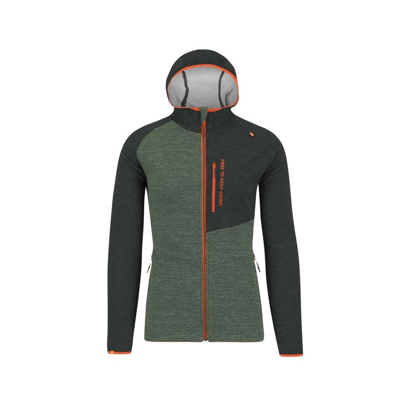 Sudadera Karpos CAMOSCIO FULL ZIP HOODIE Thyme/Black San