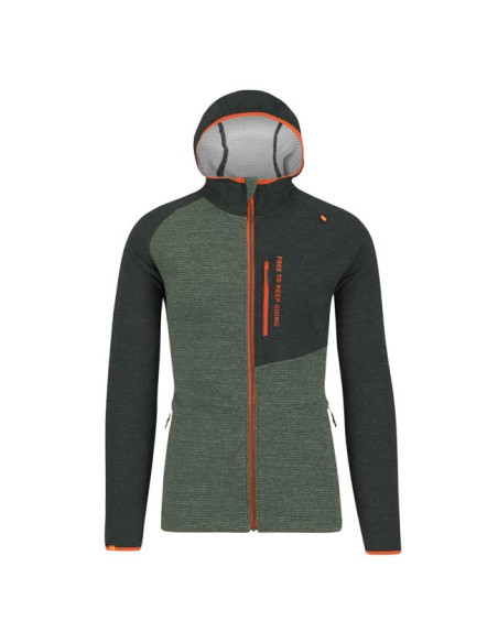 Sudadera Karpos CAMOSCIO FULL ZIP HOODIE Thyme/Black San