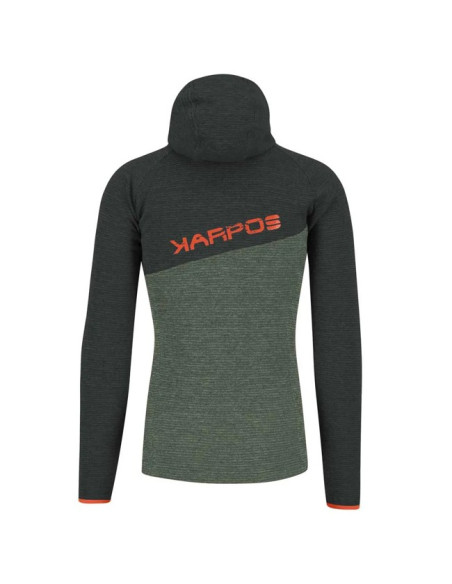Felpa Karpos CAMOSCIO FULL ZIP HOODIE Thyme/Black San