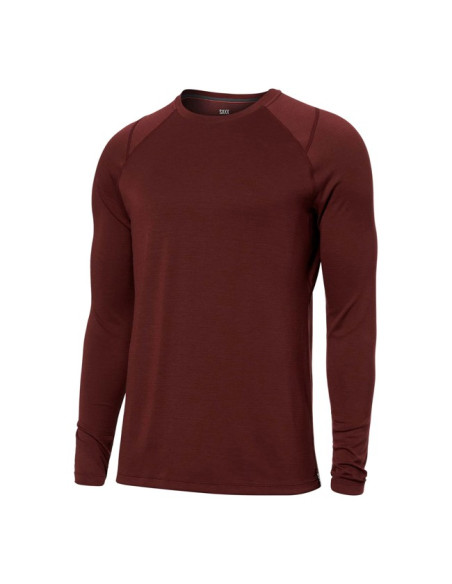 Póló Saxx MASTER MW LONG SLEEVE CREW Dark Br